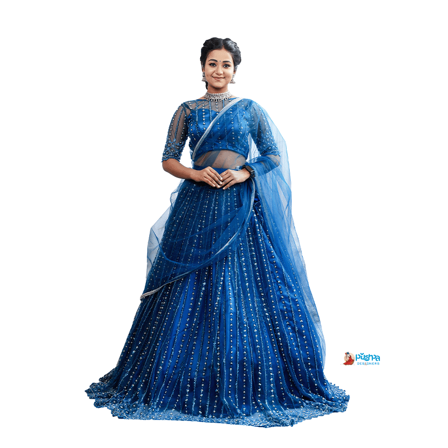 Tale Blue Designer Lehenga