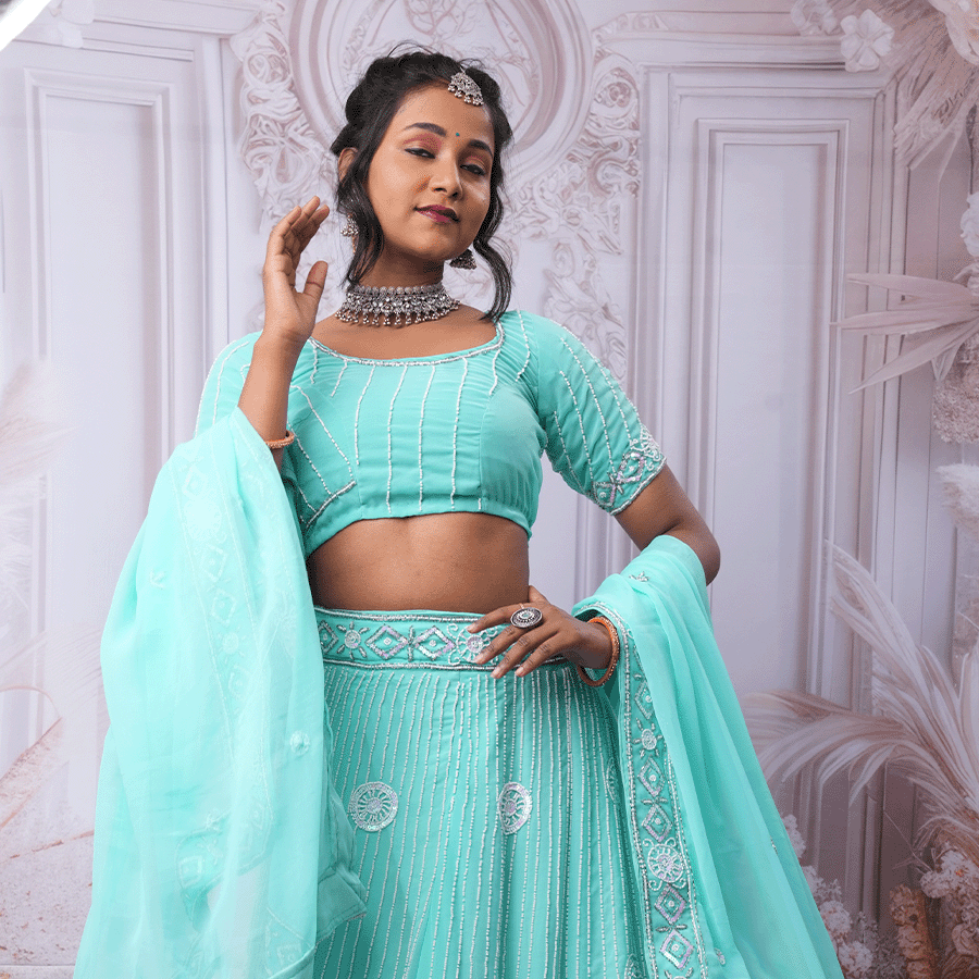 C-Green Designer Lehenga