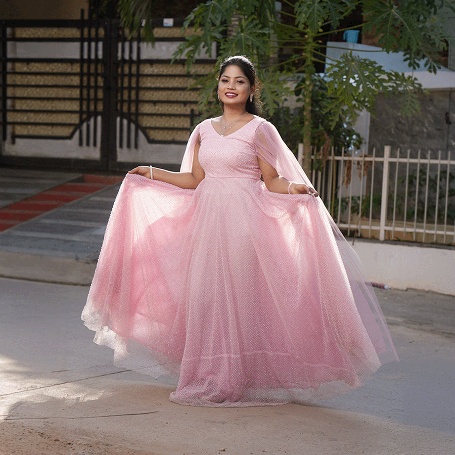 Pink Party Wear Gown