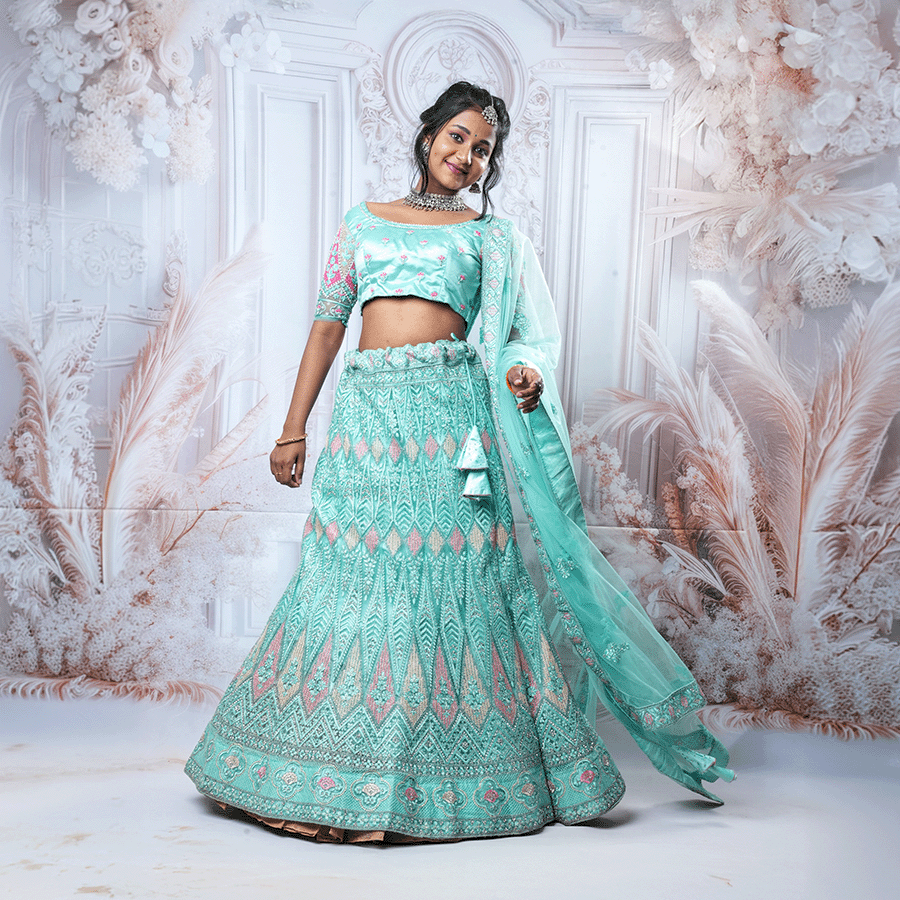 C-Green Designer Lehenga