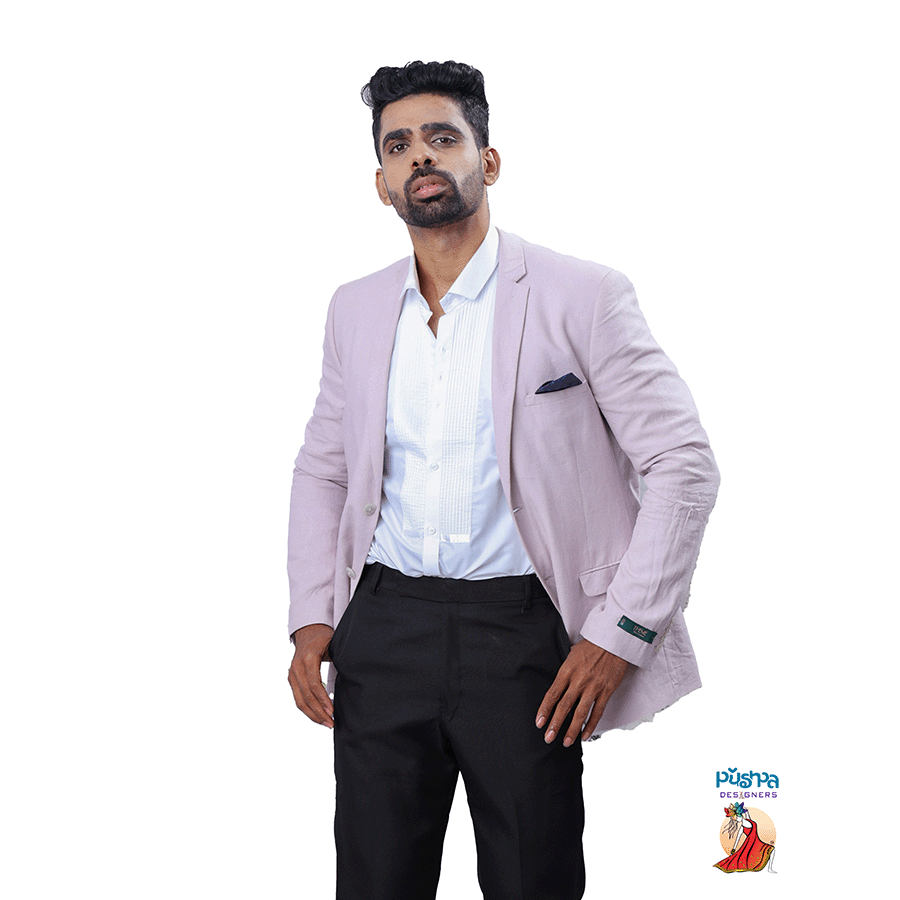 Baby Pink Single Blazer