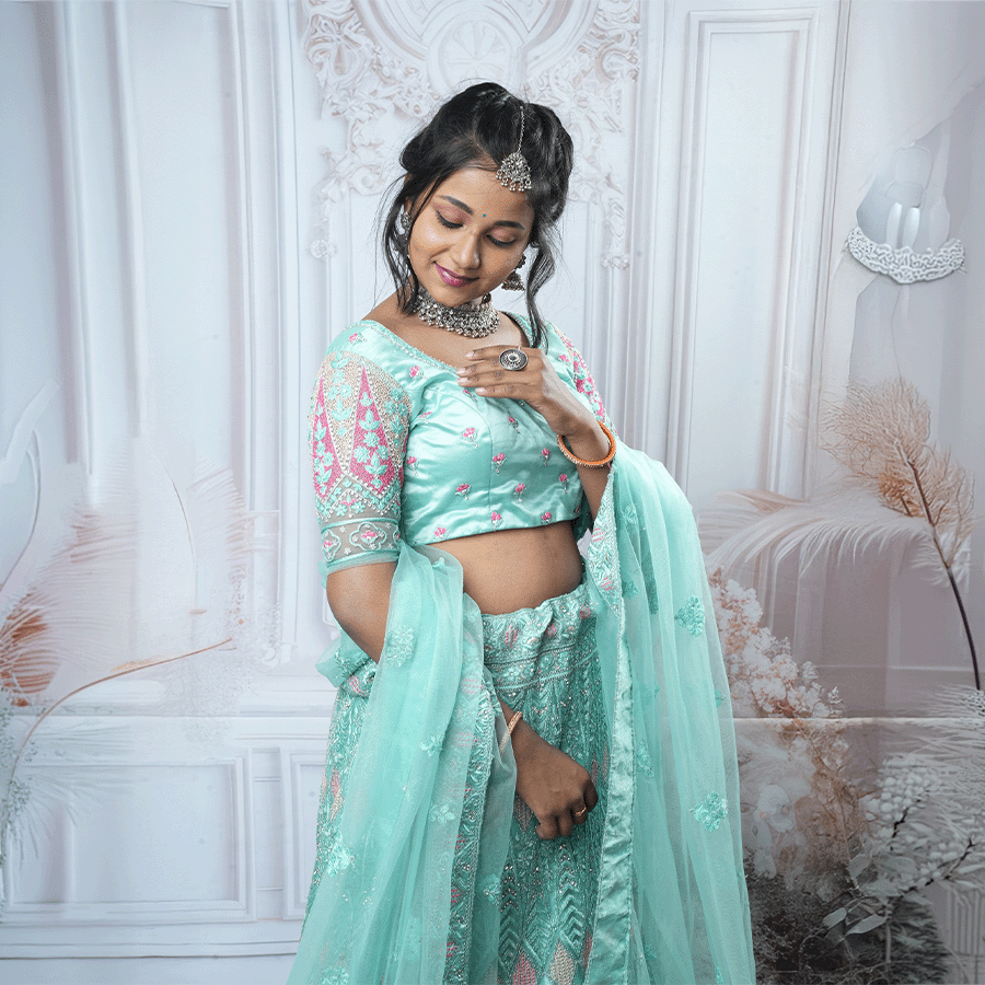 C-Green Designer Lehenga - Image 2