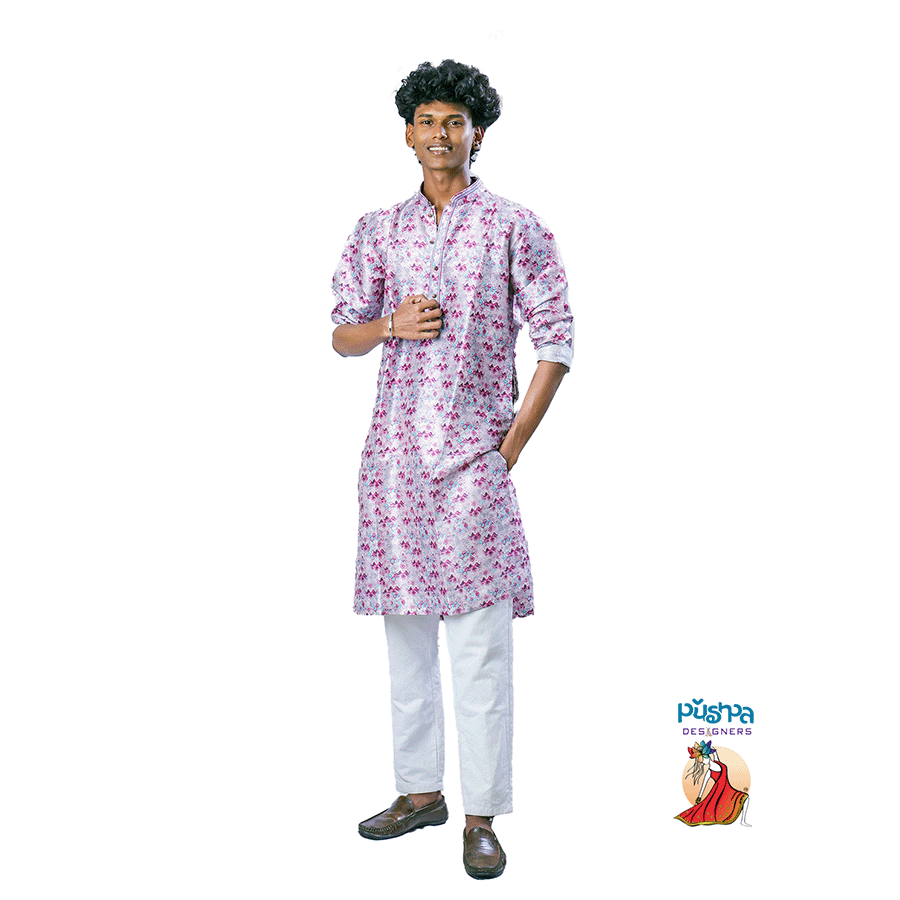 Pink Simple Kurta - Image 2