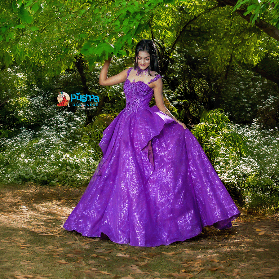 Purple Heavy Ball Gown