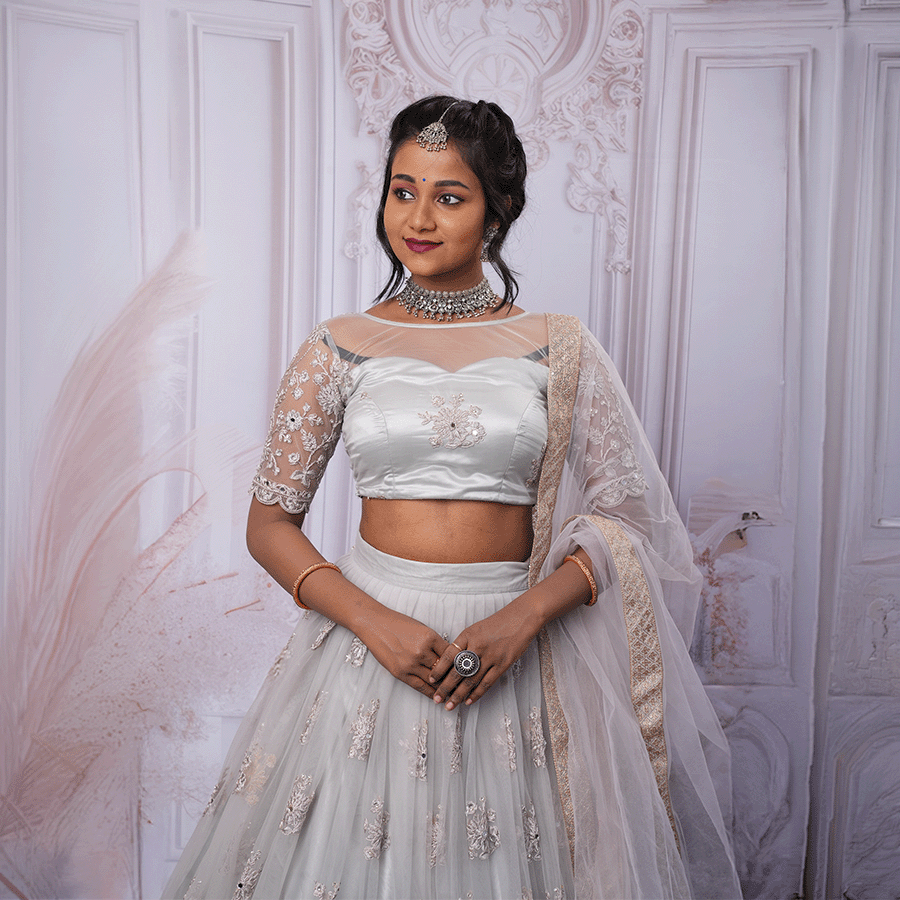 Gray Color Lehenga