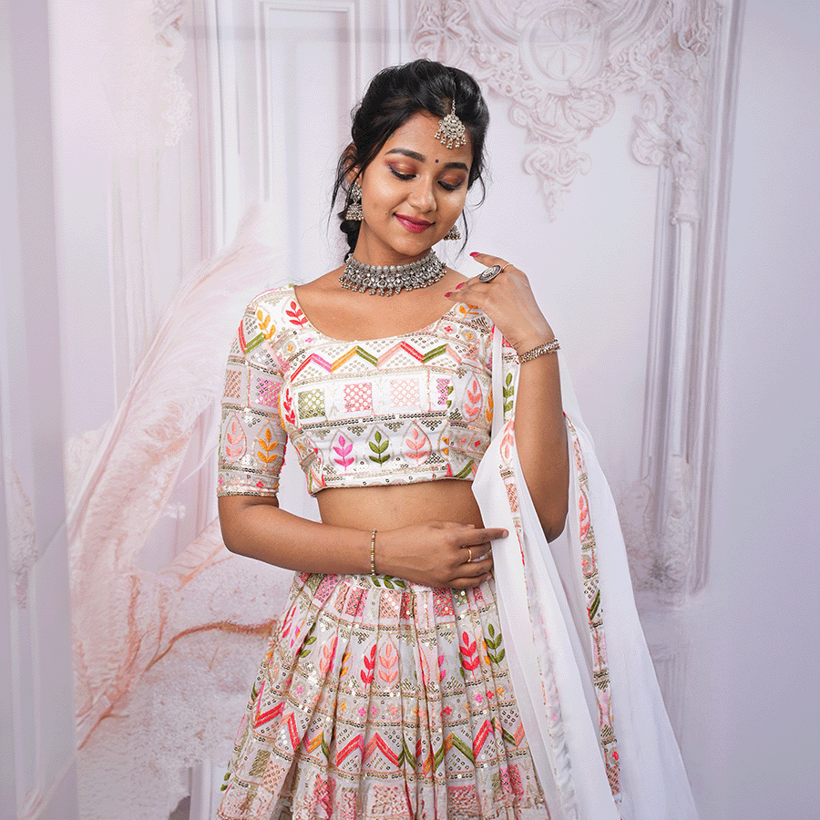 Multicolor Embroidered Lehenga - Image 2