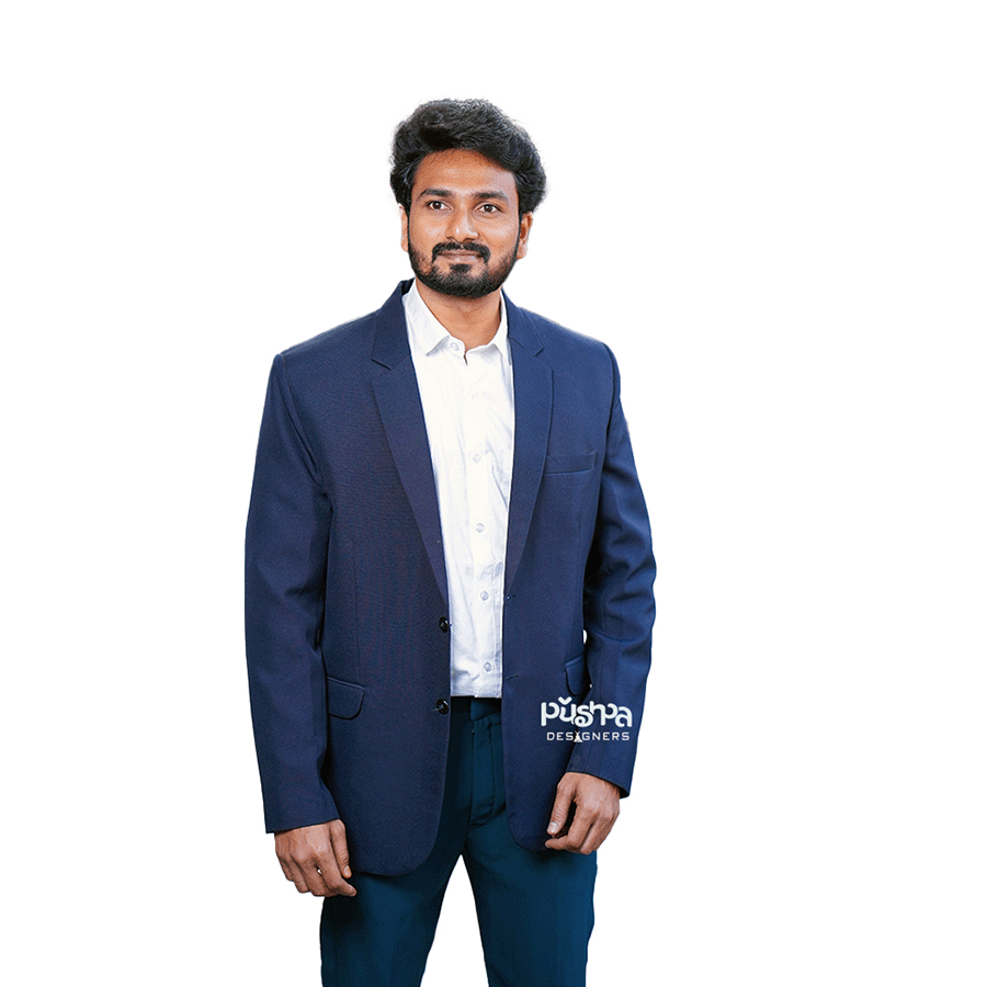 Navy Blue Single Blazer - Image 2