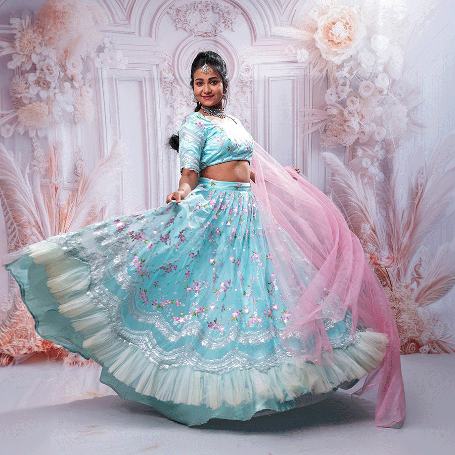 Sky Blue Lehenga