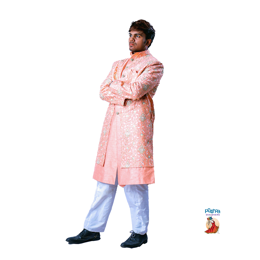 Orange Designer Kurta