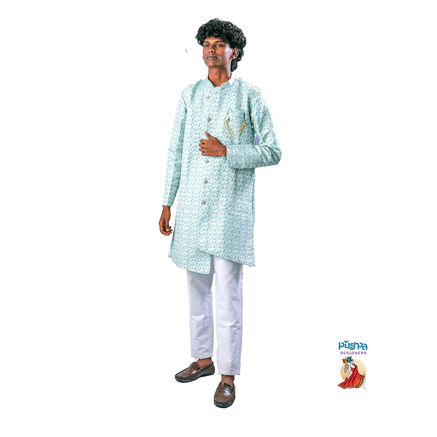 Green Floral Kurta - Image 2