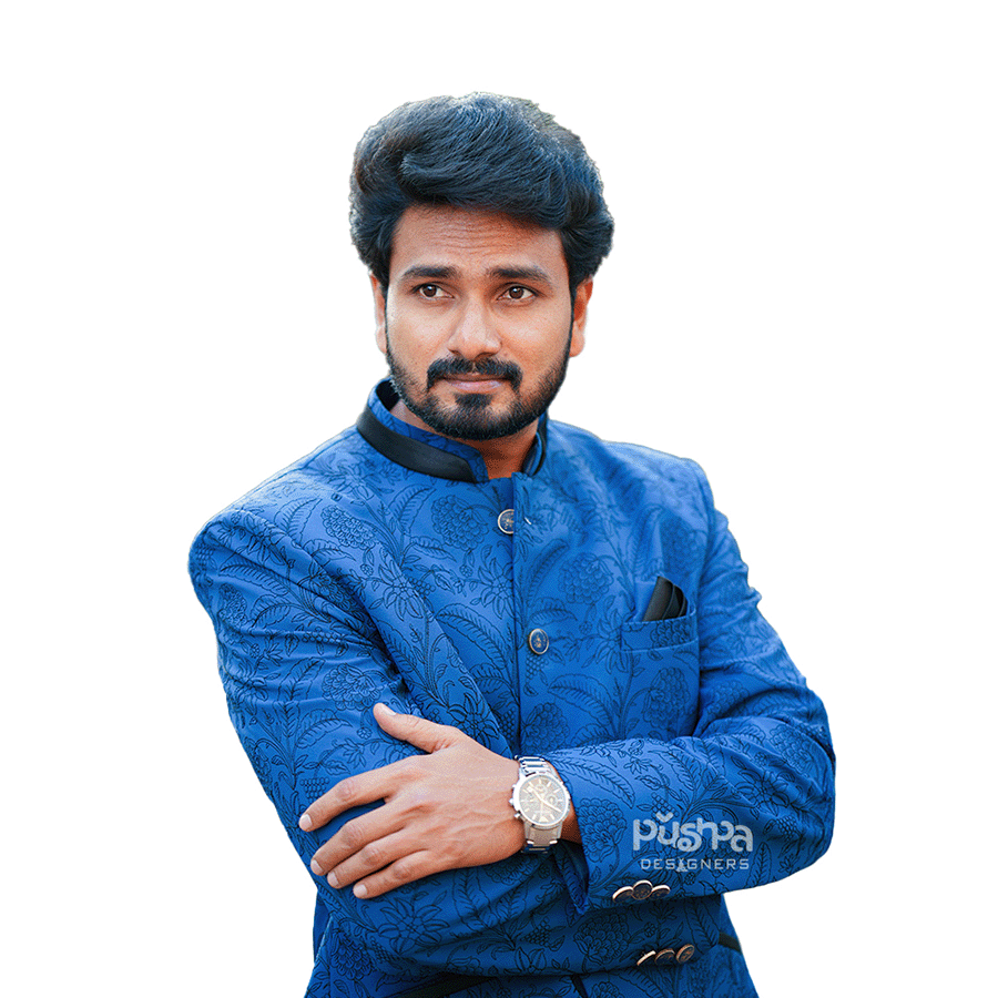 Blue Single Jodhpur Blazer