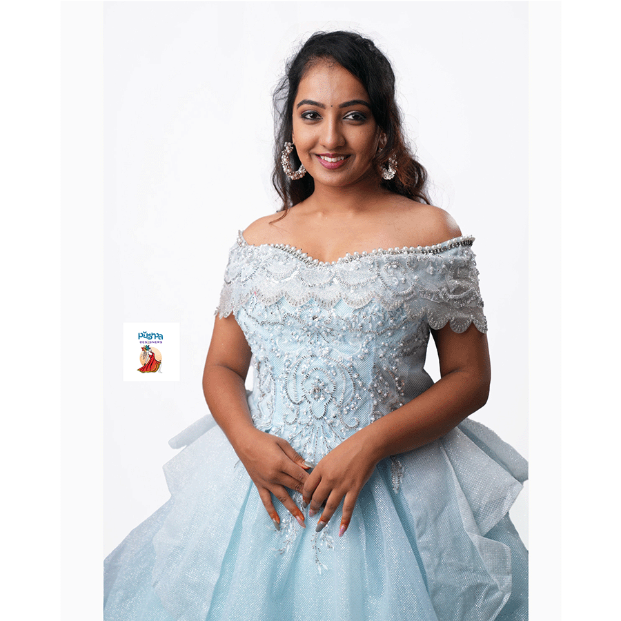 Sky Blue Ball Gown - Image 2