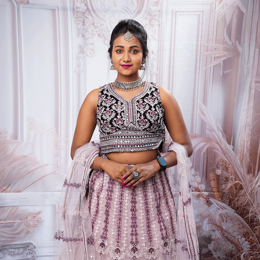 Wine Designer Lehenga