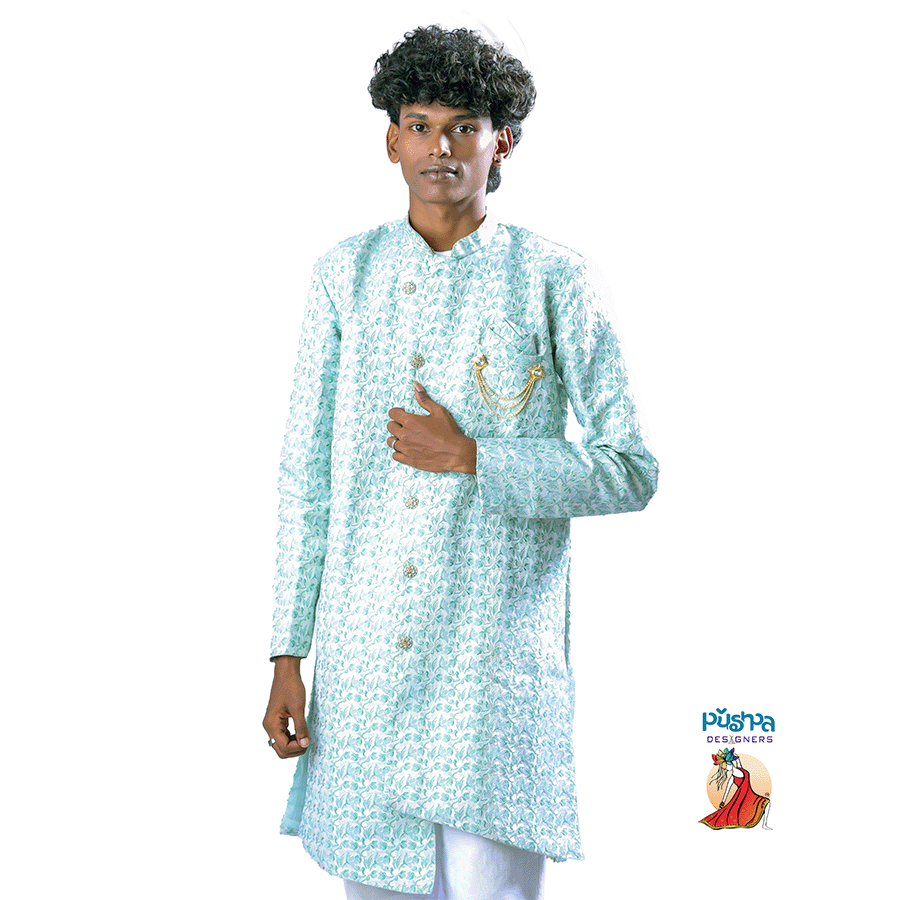 Green Floral Kurta