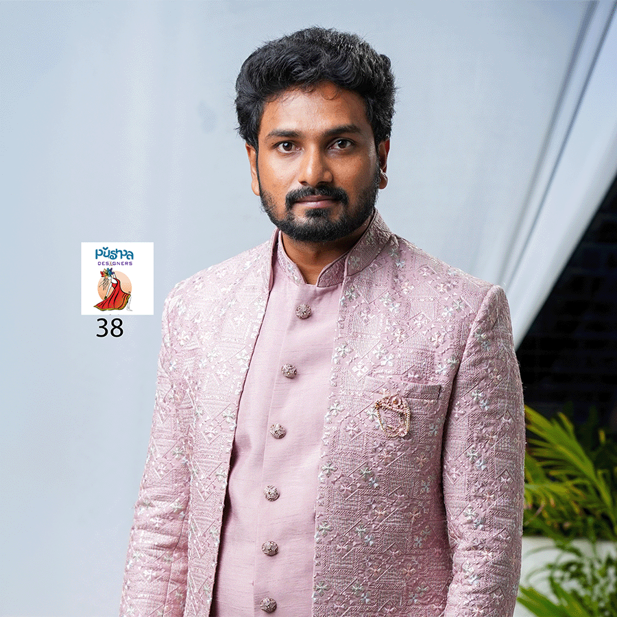 Peach Pink Indo-Western