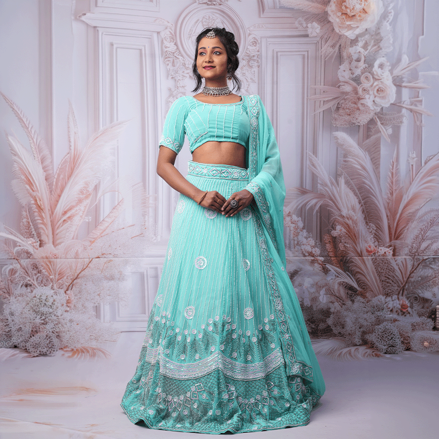 C-Green Designer Lehenga - Image 2