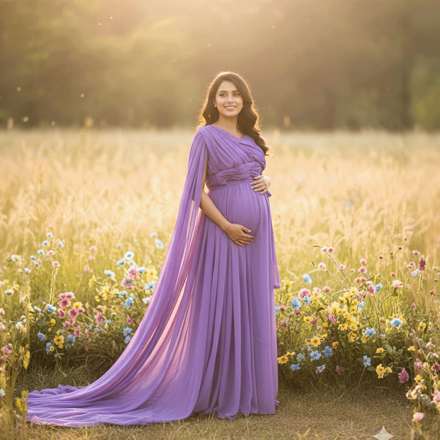 Purple Tail Gown - Image 2