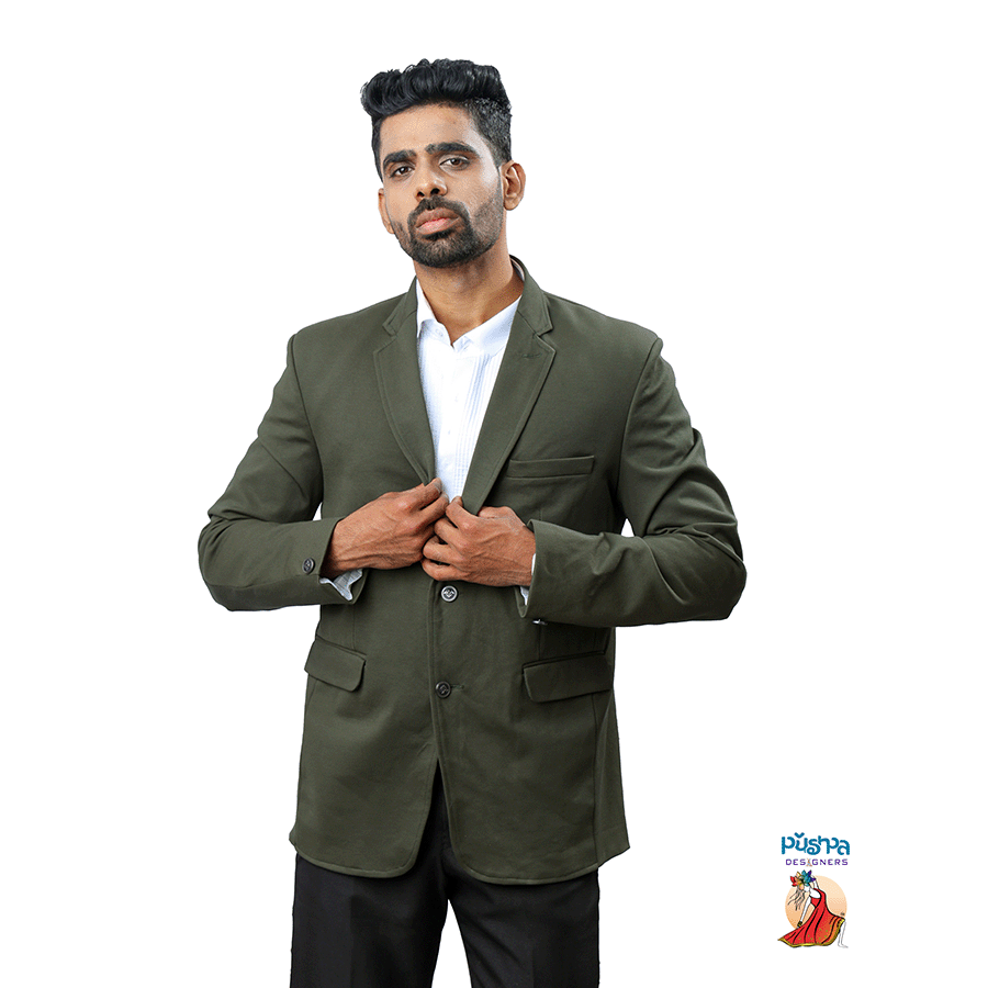 Olive Green Plane Blazer